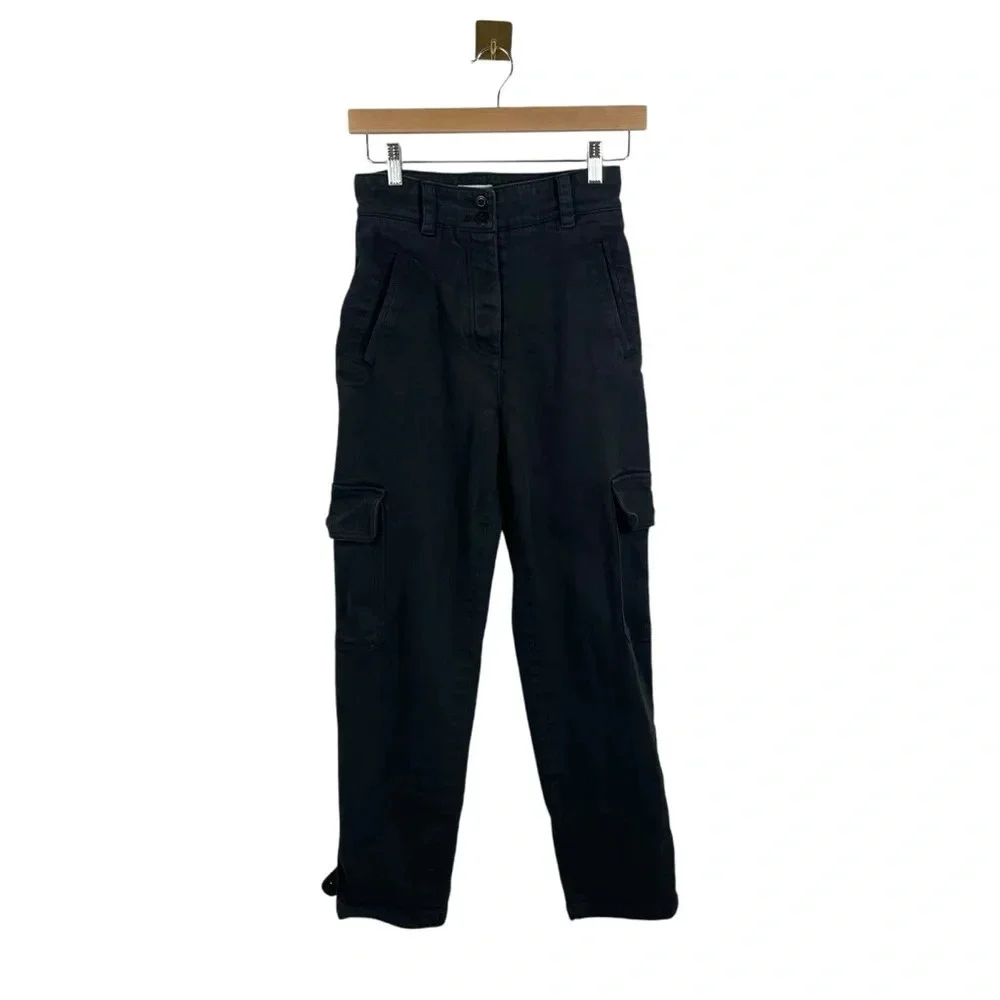 Aritzia Wilfred Free Modern Twill Cargo Pants in Black Size 2